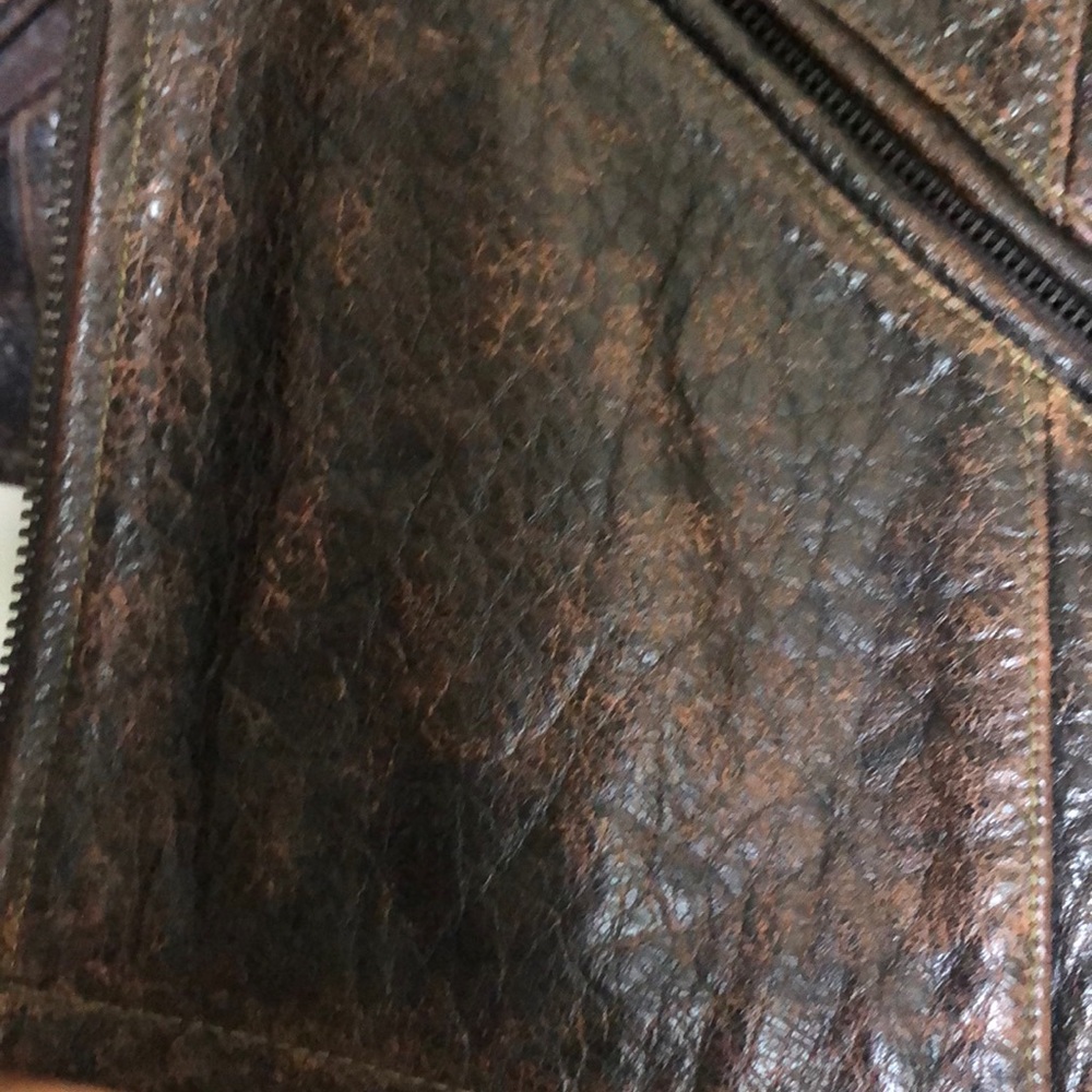 Cool Distressed Leather Jacket - image 2